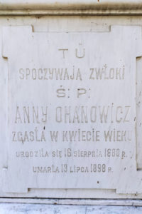 43 † Ohanowicz Anna (16.08.1880 – 13.07.1898, Zmarła W Kwiecie Wieku) 