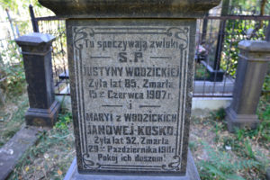 69 † Wodzicka Justyna (1822 – 15.06.1907, żyła Lat 85) 